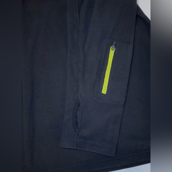 North Face Men’s Black 1/4 Zip Fleece Jacket Size XL Pullover Thumb Holes - Picture 2 of 8